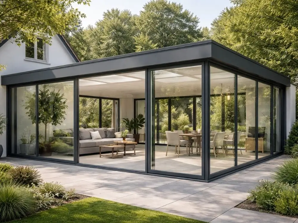 veranda Véranda moderne sur une terrasse